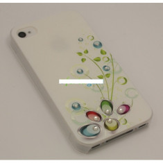 Husa bumper iPhone 4 4S simplicity Swarovski OFHi4J004