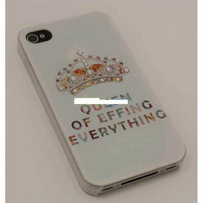 Husa bumper iPhone 4 4S queen of effing Swarovski OFHi4J002 foto