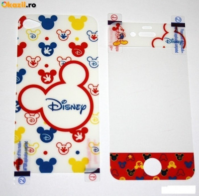 Folie protectie fata si spate Disney iPhone 4 4s foto