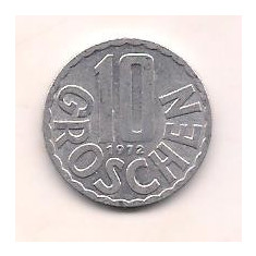 No(2) moneda-AUSTRIA -10 Groschen 1972