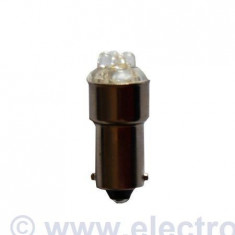 BEC AUTO 12V BA9S-4LED ALBASTRU foto