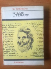 h4 G. Ibraileanu - Studii literare