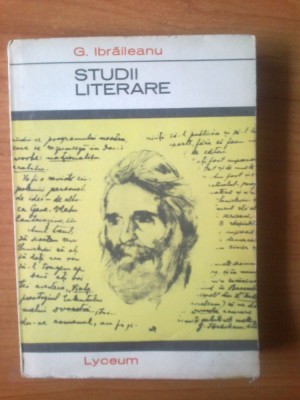 h4 G. Ibraileanu - Studii literare foto