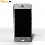Folie protectie full body iPhone 5 5s 5c carbon grey, Anti zgariere, iPhone 5/5S, Apple