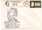 INTREG POSTAL 4864, ROMANIA, EMINESCIANA, EDITIA A V-A, BRAILA, 21.05.1987, TIMBRU EMINESCU, STAMPILA SPECIALA, Dupa 1950