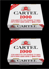 CARTEL 1000 tuburi -2 x 1.000 tuburi tigari injectat tutun/tabac; filtre tigari foto