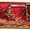 T1. INSIGNA RUSIA URSS MARINA VAPOR NAVA VAS MILITAR MODEL NR. 4, 50 x 17 mm **