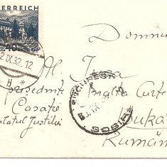 INTREG POSTAL 4857, AUSTRIA ROMANIA, BUCURESTI, INNSBRUCK, 02.11.1932, PRESEDINTE INALTA CURTE DE CASATIE, PALATUL JUSTITIEI, STAMPILE, TIMBRU.