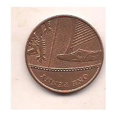 No(2) moneda-MAREA BRITANIE-One penny 2008