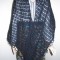 Broboada mare mohair negru /sal mare lucrat manual , negru