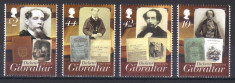 GIBRALTAR 2012, Aniversari - Charles Dickens, serie completa neuzată, MNH foto