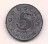 No(3) moneda-AUSTRIA -5 Groschen 1963
