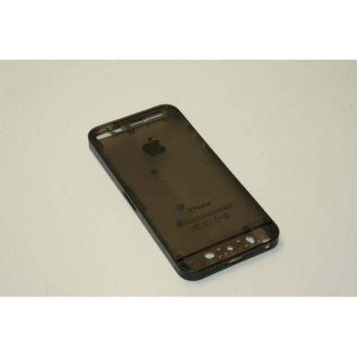 Carcasa iPhone 5 transparent gri capac baterie foto