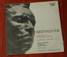 Disc vinil ( vinyl , pick-up ) - Beethoven - Simfonia nr 4 in SI Bemol Major - Uvertura &amp;#039;&amp;#039; Leonora &amp;#039;&amp;#039; nr 3 !! foto