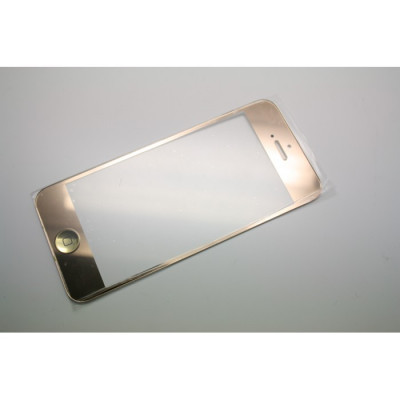 Sticla iPhone 5 5c 5s gold geam glass foto