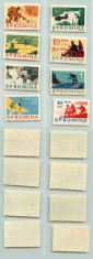 1962 Romania serie nestampilata Pescuitul Sportiv 8 timbre fara sarniera foto