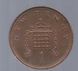 No(2) moneda-MAREA BRITANIE-1 Penny 1977