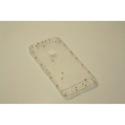 Carcasa iPhone 5 transparent alb capac baterie foto