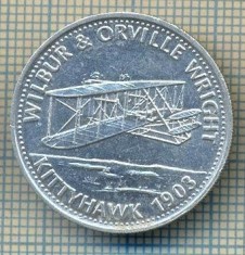 JETON 320 PENTRU COLECTIONARI - TEMATICA AVIATIE - WILBUR &amp; ORVILLE WRIGHT - KITTYHAWK -1903 -SHELL -STAREA CARE SE VEDE