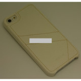 Husa bumper piele iPhone 5 alba, Alb