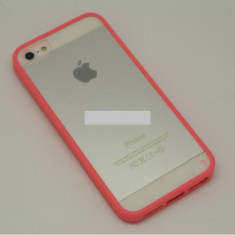Bumper husa silicon iPhone 5 coray cu acryl
