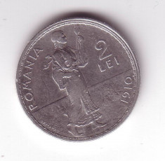 moneda argint-2 lei 1912 foto