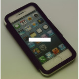 Husa piele iPhone 5 5s mov acryl, iPhone 5/5S, Alt material, Apple