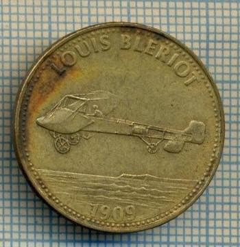 JETON 372 PENTRU COLECTIONARI - TEMATICA AVIATIE - LOUIS BLERIOT - 1909 - SHELL -STAREA CARE SE VEDE