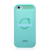 Husa bumper silicon iPhone 5 5s iGlow bleu, Roz, iPhone 5/5S, Alt material, Apple