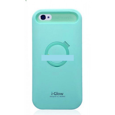 Husa bumper silicon iPhone 5 5s iGlow bleu foto