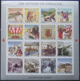 GIBRALTAR 2000 - ISTORIA GIBRALTARULUI 1 M/SH, NEOBLITERATA**- GB 002, Europa, Istorie