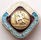 T1. INSIGNA RUSIA URSS SCHI SKI LIJNIE GONKI OLIMPIISKIE VIDISPORTA 23 mm **, Europa