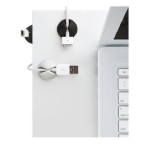 Organizator de cabluri (cable clips) - set: 3 x negre + 3 x albe