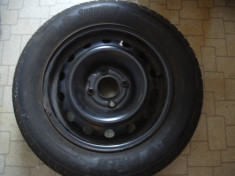 JANTE PEUGEOT CITROEN FORD + CAUCIUCURI IARNA 185/65 R14 + BONUS CAPACE ORIGINALE PEUGEOT foto