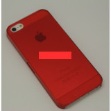 Bumper husa plastic iPhone 5 clear red, Rosu