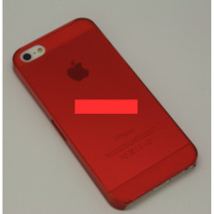 Bumper husa plastic iPhone 5 clear red