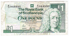 Scotia bancnota Royal Bank of Scotland ONE POUND 1990 foto