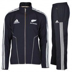 Superb trening de rugby Adidas ALL BLACKS ORIGINAL, Clima 365, negru cu dungi albe, marime D 8 (L-XL). Nou, sigilat, cu toate etichetele! foto