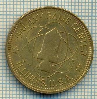 JETON 383 PENTRU COLECTIONARI - GALAXY GAME CENTER - NO CASH VALUE - ILLINOIS U.S.A. -STAREA CARE SE VEDE