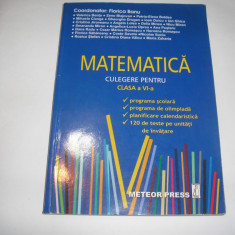 Matematica. Culegere Pentru Clasa A VI-a - Florica Banu,RF7/2