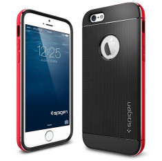 Carcasa de protectie pentru Apple iPhone 6 Spigen Neo Hybrid Remake, protectie maxima, anti soc, negru cu margini rosii foto