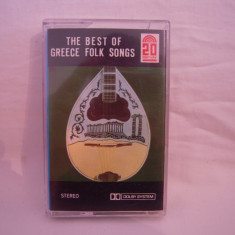 Vand caseta audio The Best Of Greek Folk Songs, originala, raritate