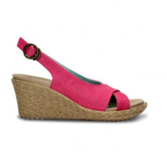 Sandale pentru femei Crocs A-Leigh Linen Wedge (Crc12985-65M) foto