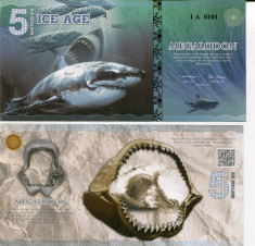 EPOCA DE GHEATA(ICE AGE)- 5 ICE DOLLARS 2015- UNC!! foto