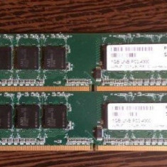 Kit 2 gb DDr2 2*1GB ( 2GB- 2 Giga ) DDR2 667 Mhz impecabile 1GB 240p PC2-5300 1.8V UDIMM, Am1