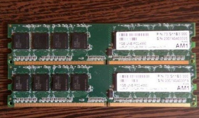Kit 2 gb DDr2 2*1GB ( 2GB- 2 Giga ) DDR2 667 Mhz impecabile 1GB 240p PC2-5300 1.8V UDIMM, Am1 foto