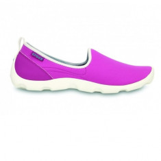 Pantofi Crocs Duet Busy Days Skimmer Vibrant Violet white (CRC15375-VIO) foto