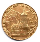 MEDALIE EXPOZITIA DE MAXIMAFILIE BRASOV 1986 ANUL INTERNATIONAL AL PACII BALCANMAX ISTORIE NUMISMATICA PACE