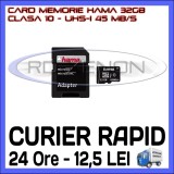 Card Memorie Hama MicroSDHC 32GB UHS-I 45MB/s Clasa 10 + Adaptor SD