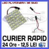 BEC AUTO LED LEDURI PLACUTA PLAFONIERA - 36 SMD - SOFIT FESTOON C5W C10W T10 W5W, Universal